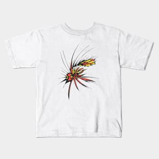 118 Unique Orange Yellow Black White Colorful Abstract Art Kids T-Shirt